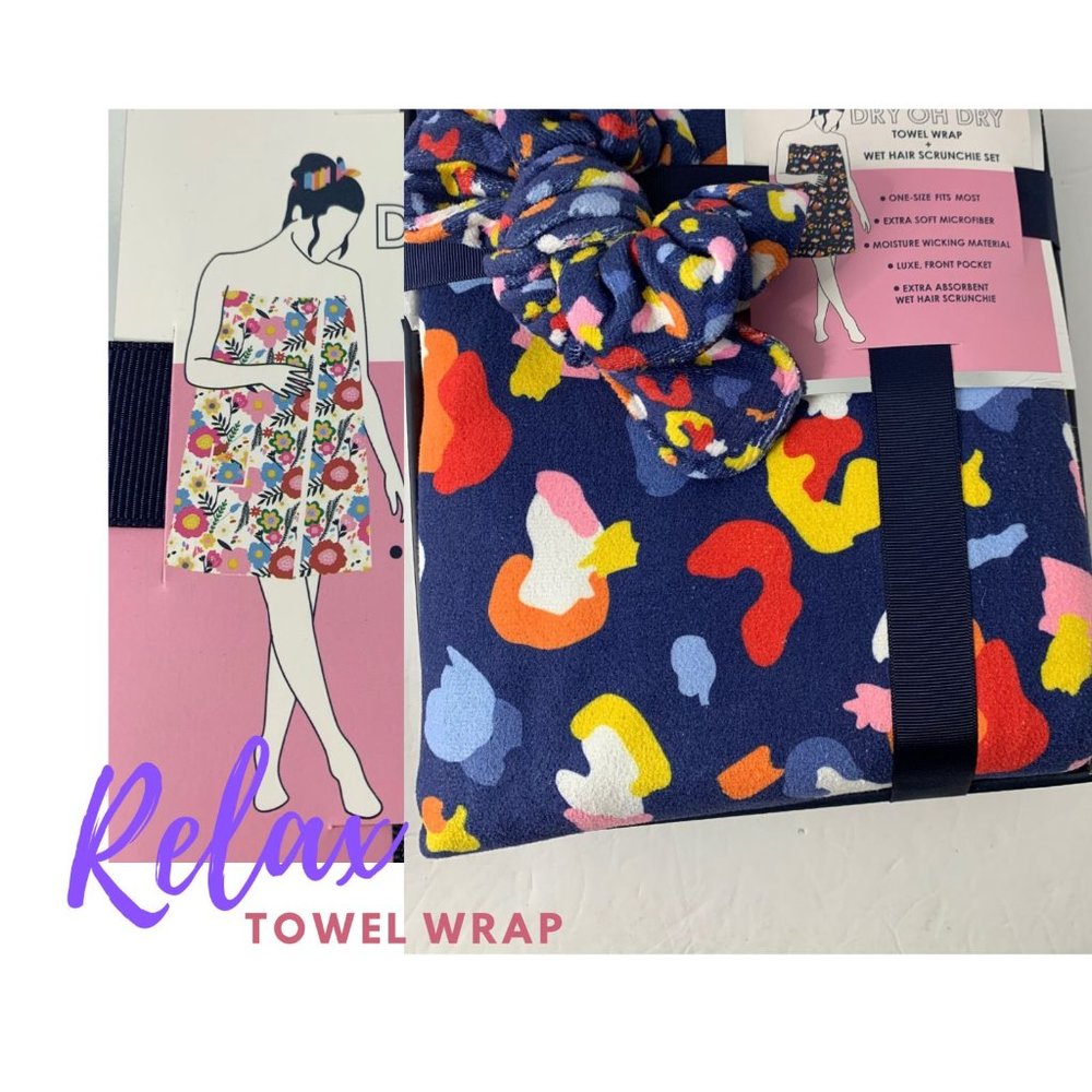 Microfiber Towel Wrap NIB scrunchie bath spa/sauna shower beauty relax